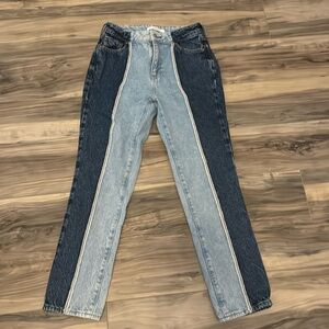 PacSun Two Toned Denim Mom Jeans Size 25